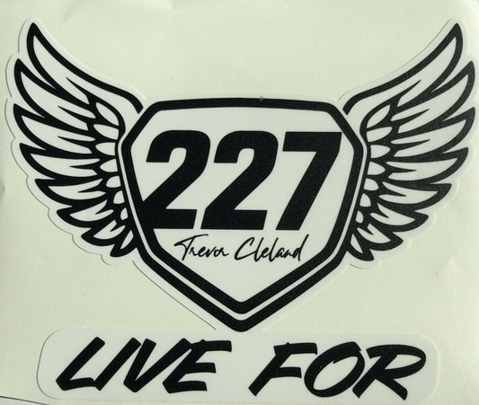 Angel Wings 227 Live for Sticker