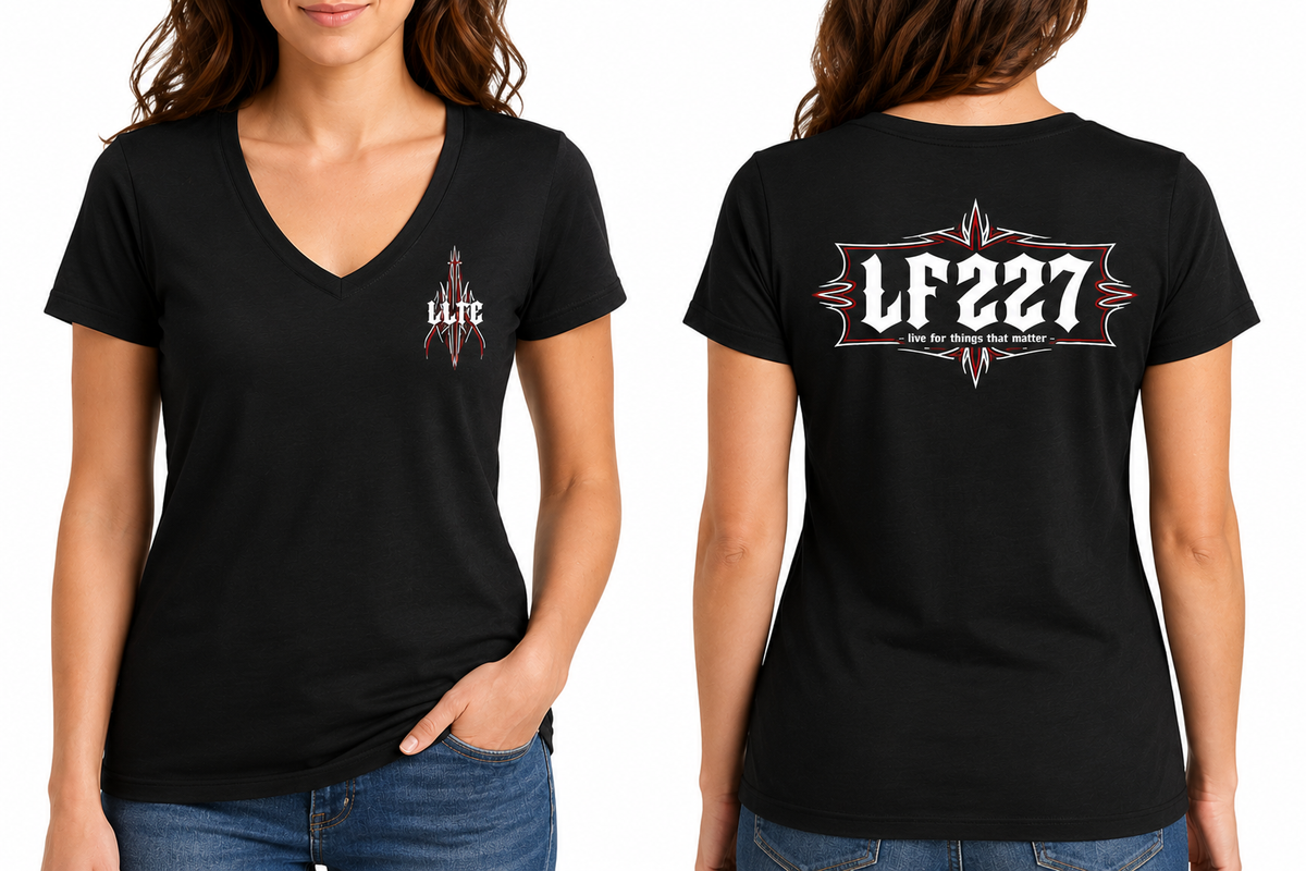 Women's V-Neck Rocket Pinstripe Tee